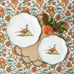 Mrs. Alice Scalloped Pheasant Dinner Plate< Dinner Plates