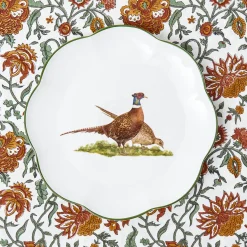 Mrs. Alice Scalloped Pheasant Dinner Plate< Dinner Plates