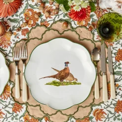 Mrs. Alice Scalloped Pheasant Dinner Plate< Dinner Plates