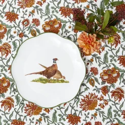 Mrs. Alice Scalloped Pheasant Dinner Plate< Dinner Plates