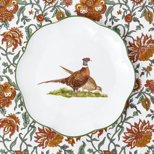 Mrs. Alice Scalloped Pheasant Dinner & Starter Plates (Set of 8)< Crockery Sets