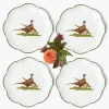 Mrs. Alice Scalloped Pheasant Starter Plates (Set of 4)< Starter Plates | Crockery Sets
