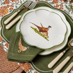 Mrs. Alice Scalloped Pheasant Starter Plate< Starter Plates
