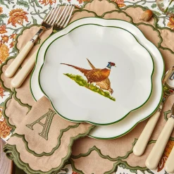 Mrs. Alice Scalloped Pheasant Starter Plates (Set of 4)< Starter Plates | Crockery Sets