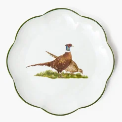 Mrs. Alice Scalloped Pheasant Starter Plates (Set of 4)< Starter Plates | Crockery Sets