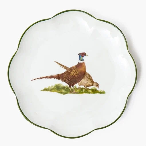 Mrs. Alice Scalloped Pheasant Starter Plates (Set of 4)< Starter Plates | Crockery Sets