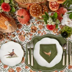 Mrs. Alice Scalloped Pheasant Starter Plates (Set of 4)< Starter Plates | Crockery Sets