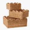 Mrs. Alice Scalloped Rattan Baskets (Set of 3)< For The Homemaker | Neutral Chic