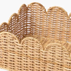 Mrs. Alice Scalloped Rattan Baskets (Set of 3)< For The Homemaker | Neutral Chic