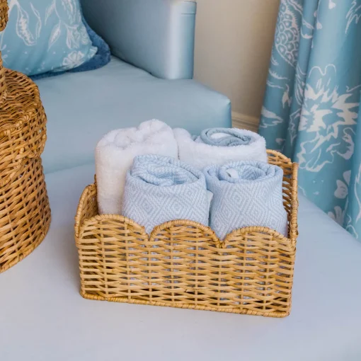 Mrs. Alice Scalloped Rattan Baskets (Set of 3)< For The Homemaker | Neutral Chic