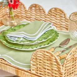 Mrs. Alice Scalloped Rattan Breakfast Tray< Trays | Trays