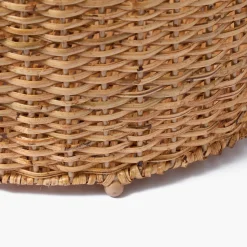 Mrs. Alice Scalloped Rattan Log Basket< For Him | Neutral Chic