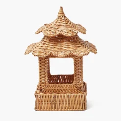 Mrs. Alice Scalloped Rattan Pagoda Lantern< Year-round Decorations | Spring Decorations