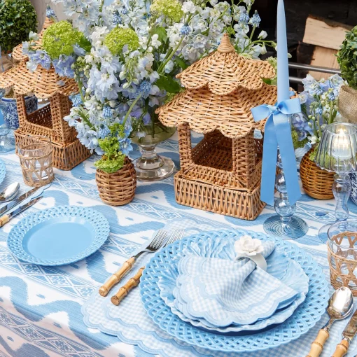 Mrs. Alice Scalloped Rattan Pagoda Lantern< Year-round Decorations | Spring Decorations