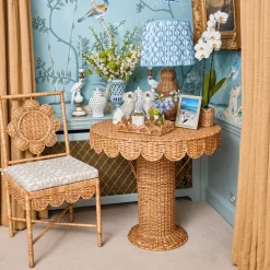 Mrs. Alice Scalloped Rattan Planter< Vases | Vases & Planters