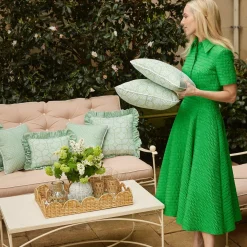 Mrs. Alice Scalloped Rattan Tray< Trays | Trays