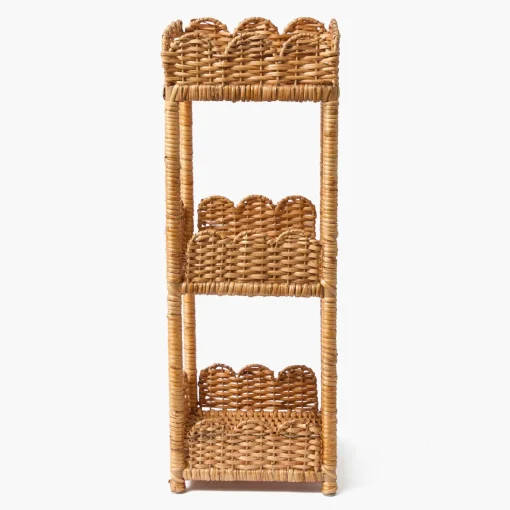 Mrs. Alice Scalloped Tiered Rattan Side Table< Furniture | Furniture