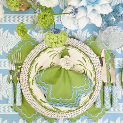 Mrs. Alice Scarlett Green & Blue Napkins (Set of 4)< Summer Table Linen | Napkins