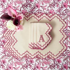 Mrs. Alice Scarlett Sand Placemats & Napkins (Set of 4)< Summer Table Linen | Table Linen Sets
