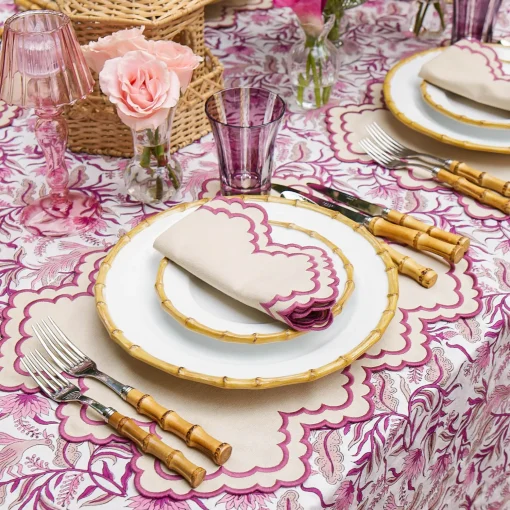 Mrs. Alice Scarlett Sand Placemats & Napkins (Set of 4)< Summer Table Linen | Table Linen Sets