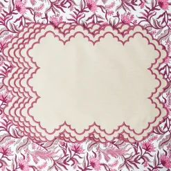 Mrs. Alice Scarlett Sand Placemats & Napkins (Set of 4)< Summer Table Linen | Table Linen Sets