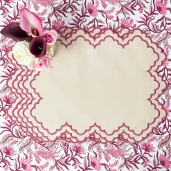 Mrs. Alice Scarlett Sand Placemats (Set of 4)< Summer Table Linen | Placemats