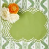 Mrs. Alice Serena Apple Green Scalloped Placemats (Set of 4)< Summer Table Linen | Placemats