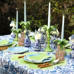 Mrs. Alice Serena Apple Green Scalloped Placemats (Set of 4)< Summer Table Linen | Placemats