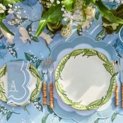 Mrs. Alice Serena Appliqué Blue Placemats & Napkins (Set of 4)< Table Linen Sets | Mrs. Alice Monogram