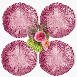 Mrs. Alice Serena Aubergine Cabbage Dinner Plates (Set of 4)< Summer Crockery | Dinner Plates