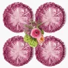 Mrs. Alice Serena Aubergine Cabbage Dinner & Starter Plates (Set of 8)< Summer Crockery | Crockery Sets
