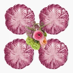 Mrs. Alice Serena Aubergine Cabbage Starter Plates (Set of 4)< Summer Crockery | Starter Plates