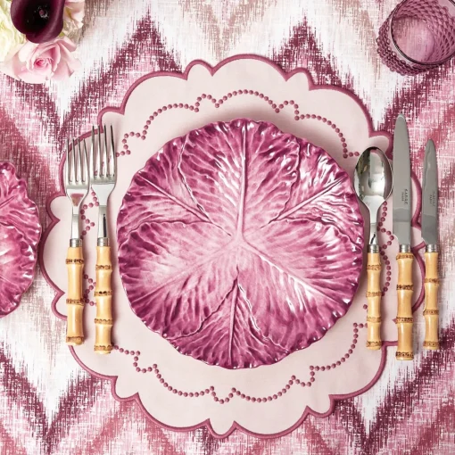 Mrs. Alice Serena Aubergine Cabbage Dinner Plates (Set of 4)< Summer Crockery | Dinner Plates
