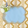 Mrs. Alice Serena Blue & Caramel Placemats (Set of 4)< Summer Table Linen | Placemats
