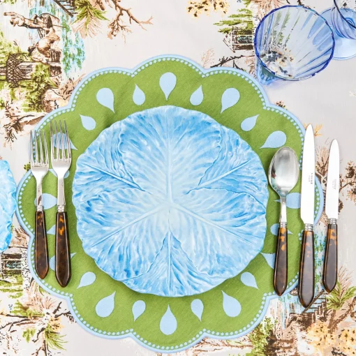 Mrs. Alice Serena Cabbage Dinner & Starter Plates (Set of 8)< Summer Crockery | Crockery Sets