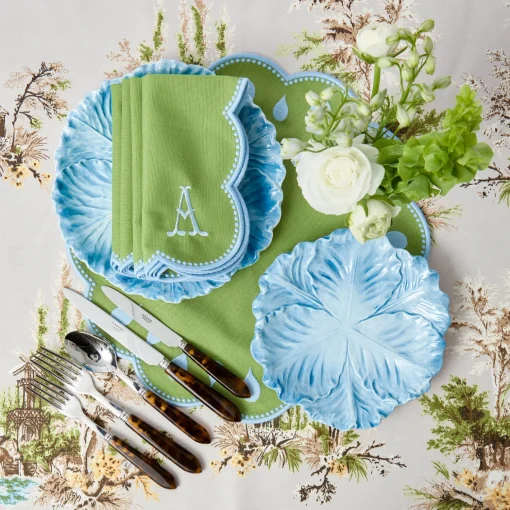 Mrs. Alice Serena Cabbage Dinner & Starter Plates (Set of 8)< Summer Crockery | Crockery Sets