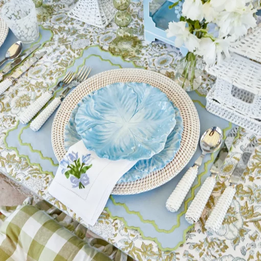 Mrs. Alice Serena Cabbage Dinner & Starter Plates (Set of 8)< Summer Crockery | Crockery Sets