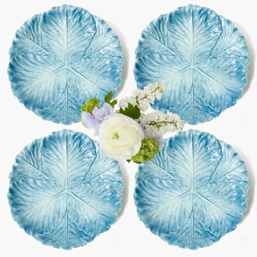 Mrs. Alice Serena Cabbage Dinner Plates (Set of 4)< Summer Crockery | Dinner Plates