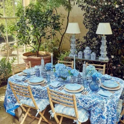 Mrs. Alice Serena Cornflower Blue Placemats & Napkins (Set of 4)< Table Linen Sets | Mrs. Alice Monogram