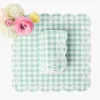 Mrs. Alice Serena Duck Egg Blue Gingham Napkins (Set of 4)< Summer Table Linen | Napkins