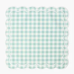 Mrs. Alice Serena Duck Egg Blue Gingham Napkins (Set of 4)< Summer Table Linen | Napkins