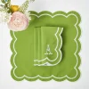 Mrs. Alice Serena Green Appliqué Napkins (Set of 4)< Napkins | Mrs. Alice Monogram