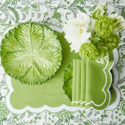 Mrs. Alice Serena Green Appliqué Napkins (Set of 4)< Napkins | Mrs. Alice Monogram