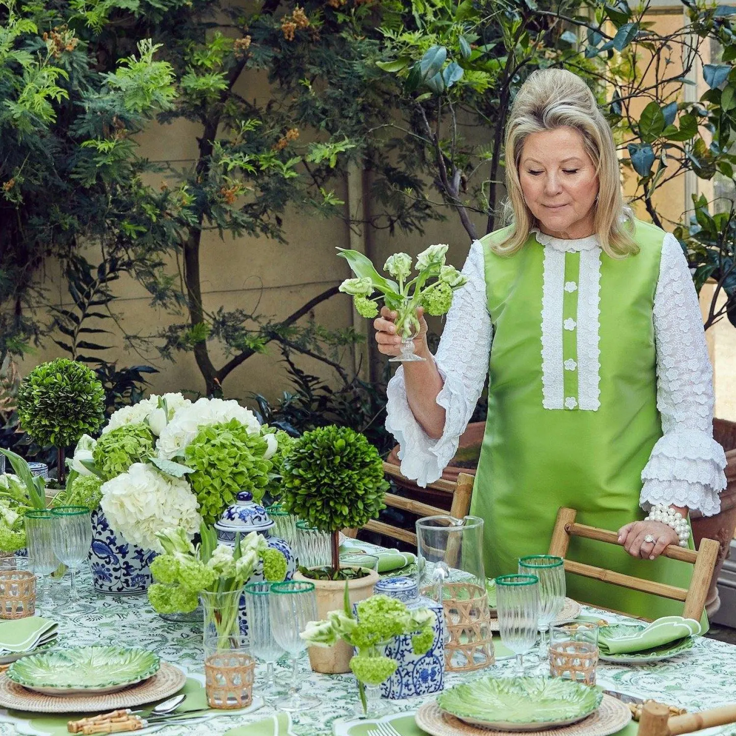 Mrs. Alice Serena Green Appliqué Napkins (Set of 4)< Napkins | Mrs. Alice Monogram