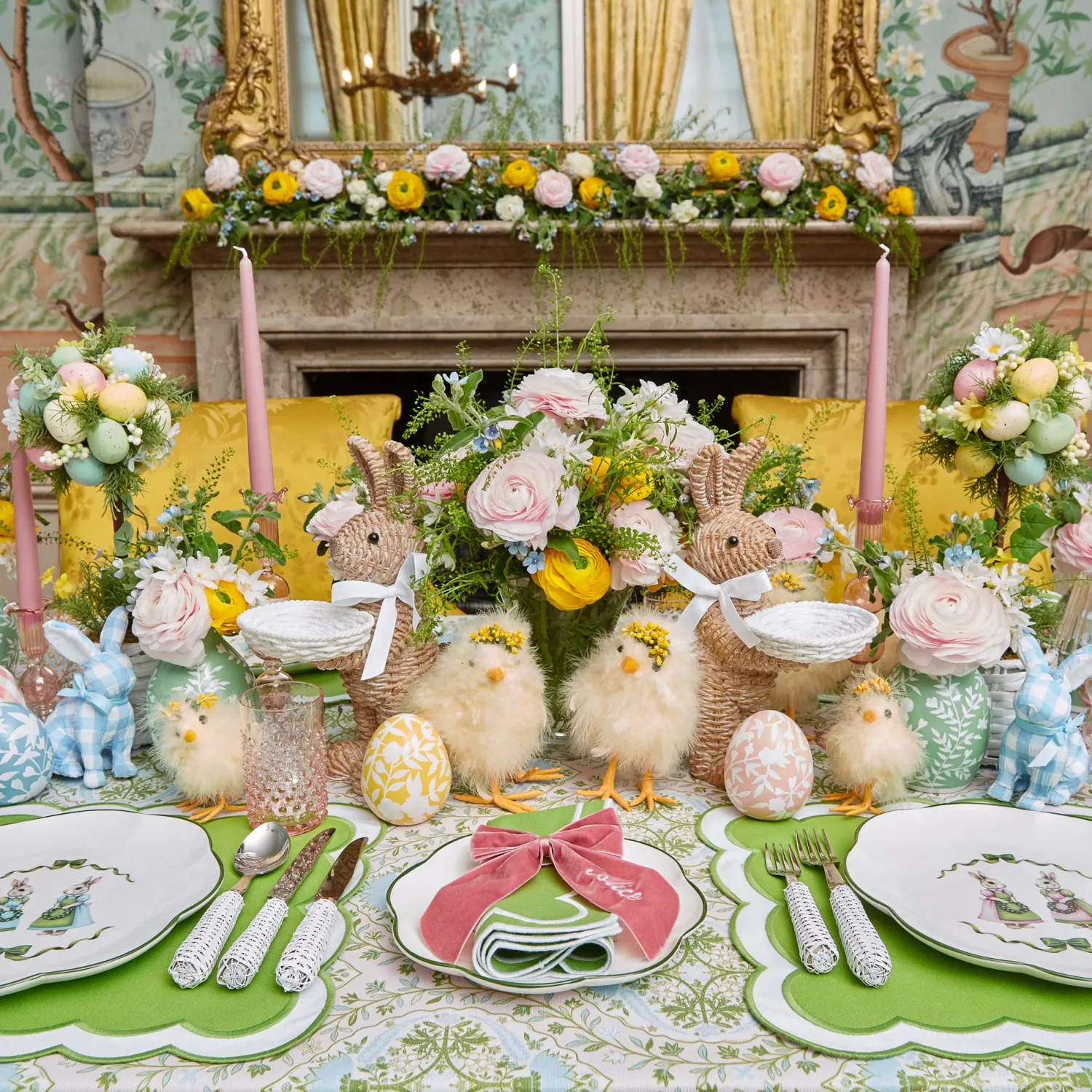 Mrs. Alice Serena Green Appliqué Napkins (Set of 4)< Napkins | Mrs. Alice Monogram