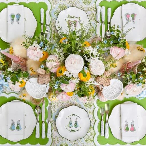 Mrs. Alice Serena Green Appliqué Placemats (Set of 4)< Placemats