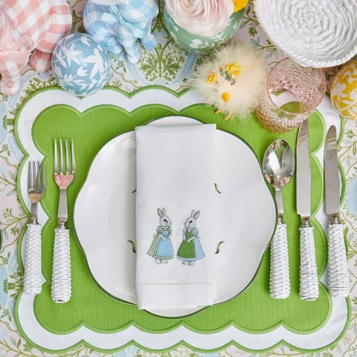 Mrs. Alice Serena Green Appliqué Placemats (Set of 4)< Placemats