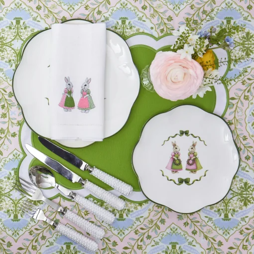 Mrs. Alice Serena Green Appliqué Placemats (Set of 4)< Placemats
