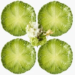 Mrs. Alice Serena Green Cabbage Dinner Plate (Set of 4)< Dinner Plates | Crockery Sets
