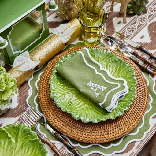 Mrs. Alice Serena Green Cabbage Dinner Plate (Set of 4)< Dinner Plates | Crockery Sets
